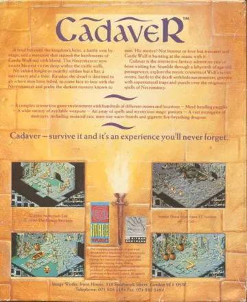 Cadaver_Disk2 box cover back