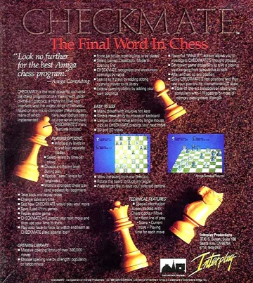 Checkmate box cover back
