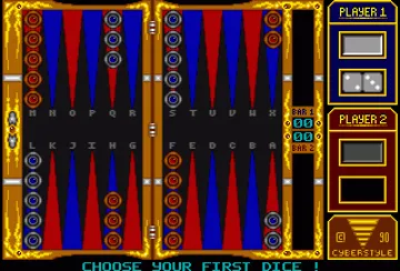 Cybergammon screen shot game playing