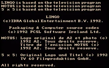 Lingo screen shot title