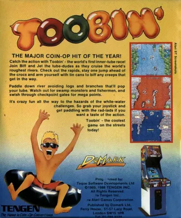 Toobin' box cover back