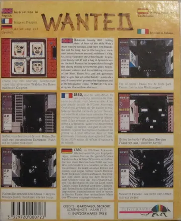 Wanted box cover back